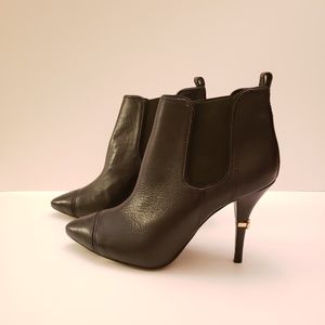 SOLD...Tory Burch black ankle heel booties